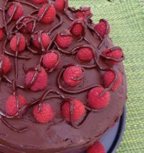 Decadent Chocolate Raspberry Cake